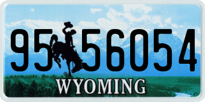 WY license plate 9556054