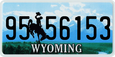 WY license plate 9556153