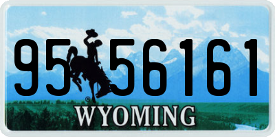 WY license plate 9556161