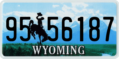 WY license plate 9556187