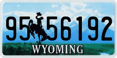WY license plate 9556192