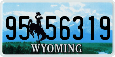 WY license plate 9556319