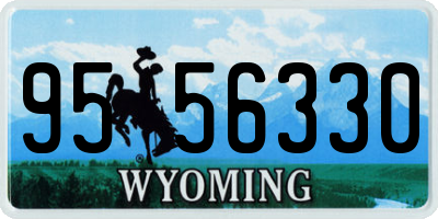 WY license plate 9556330