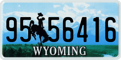 WY license plate 9556416