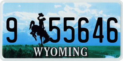 WY license plate 955646