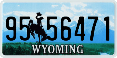 WY license plate 9556471