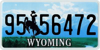 WY license plate 9556472