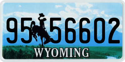 WY license plate 9556602