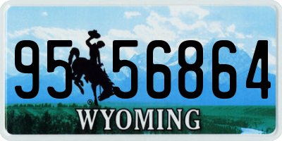 WY license plate 9556864