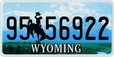 WY license plate 9556922