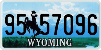 WY license plate 9557096