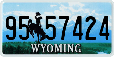 WY license plate 9557424