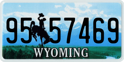 WY license plate 9557469