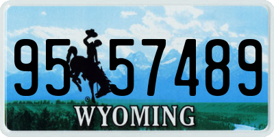 WY license plate 9557489