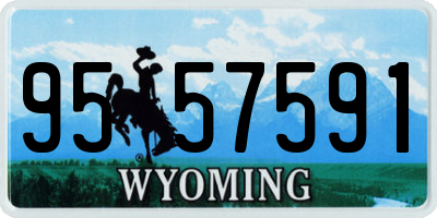 WY license plate 9557591