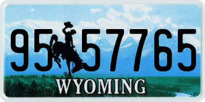 WY license plate 9557765