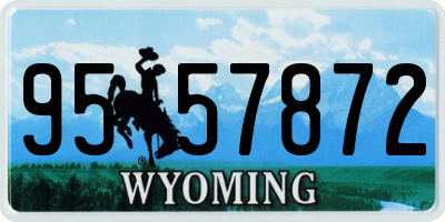 WY license plate 9557872