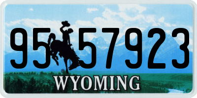 WY license plate 9557923