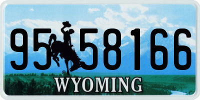 WY license plate 9558166