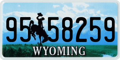 WY license plate 9558259