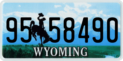 WY license plate 9558490