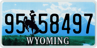WY license plate 9558497