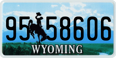 WY license plate 9558606