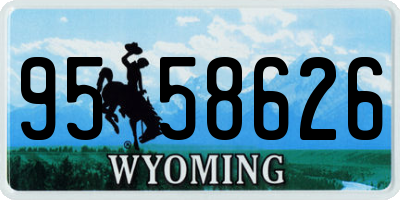 WY license plate 9558626