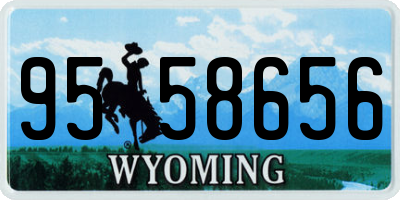 WY license plate 9558656
