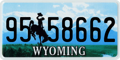 WY license plate 9558662