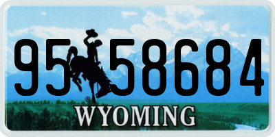 WY license plate 9558684