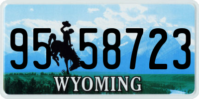 WY license plate 9558723