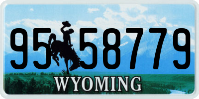 WY license plate 9558779
