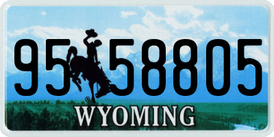 WY license plate 9558805