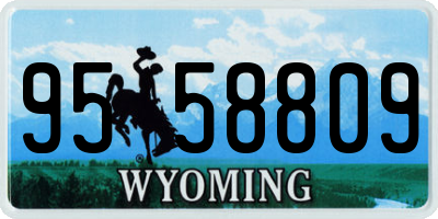 WY license plate 9558809
