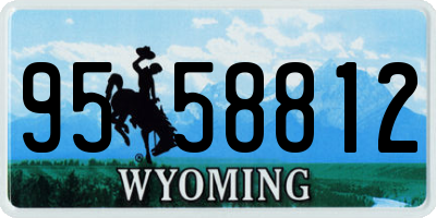 WY license plate 9558812