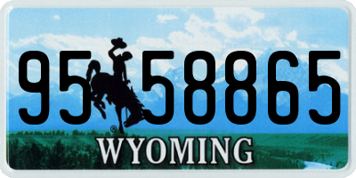 WY license plate 9558865