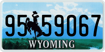 WY license plate 9559067
