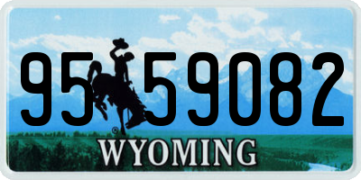WY license plate 9559082