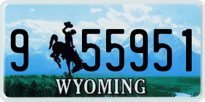 WY license plate 955951