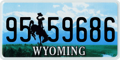 WY license plate 9559686