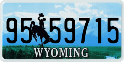 WY license plate 9559715