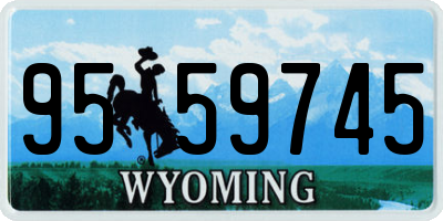 WY license plate 9559745