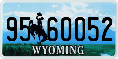 WY license plate 9560052