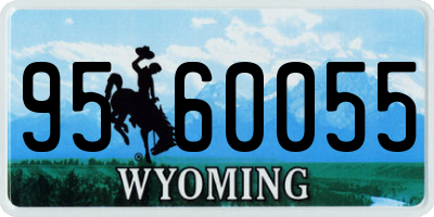 WY license plate 9560055