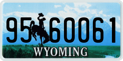 WY license plate 9560061