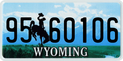 WY license plate 9560106