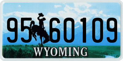 WY license plate 9560109