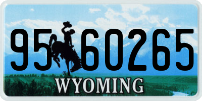 WY license plate 9560265