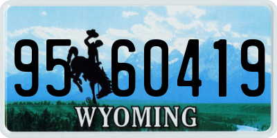 WY license plate 9560419